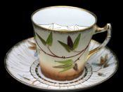 Vintage German Bamboo Motif Moustache Cup