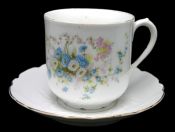 Moustache Cup German Extra Large Mug Floral Motif