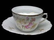 Moustache Cup German Floral Motif