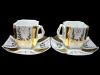 Moustache Cup German His and Hers Cup and Saucer Set