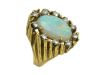 Vintage 3.55ct Opal and Diamond Ring in 18kt Yellow Gold