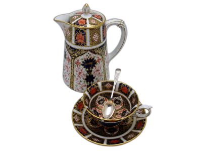 Royal Crown Derby Chocolate Pot and Tea Cup