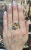 Retro .28ct Synthetic Ruby and Diamond Ring in 18kt White and Yellow Gold