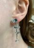Earrings 18Karat White-Gold Blue Topaz