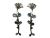 Earrings 18Karat White-Gold Blue Topaz