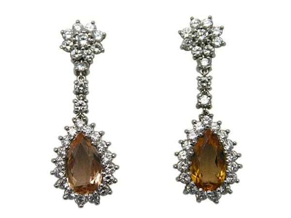 Orange topaz earrings clearance