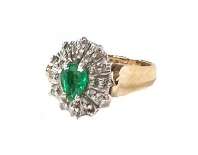 Vintage Emerald and Diamond Ring