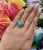 Vintage 16.63ct Turquoise Sapphire Diamond 18kt Ring