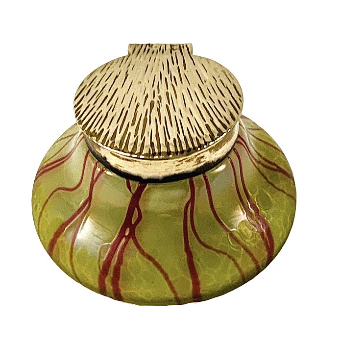 Art Nouveau Art Glass Inkwell