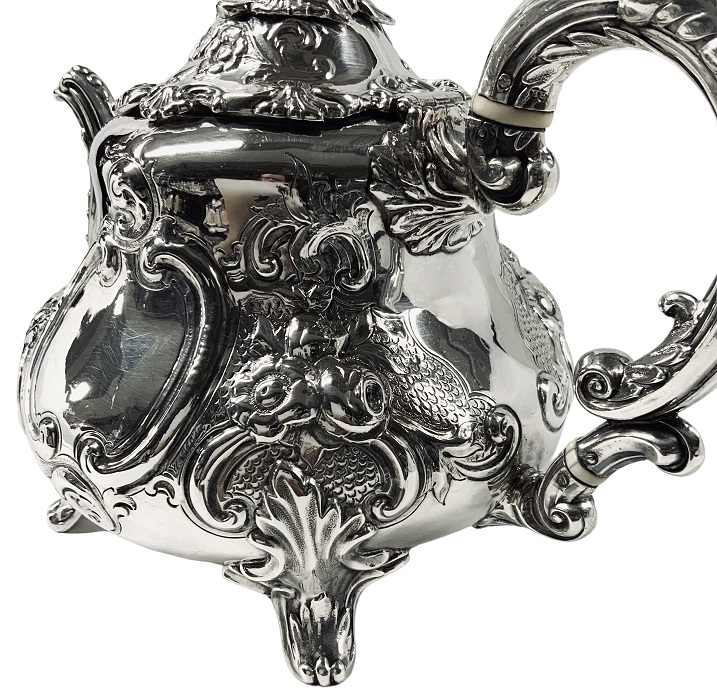 English Sterling Silver Tea Set With O'Flynn Crest | Cynthia