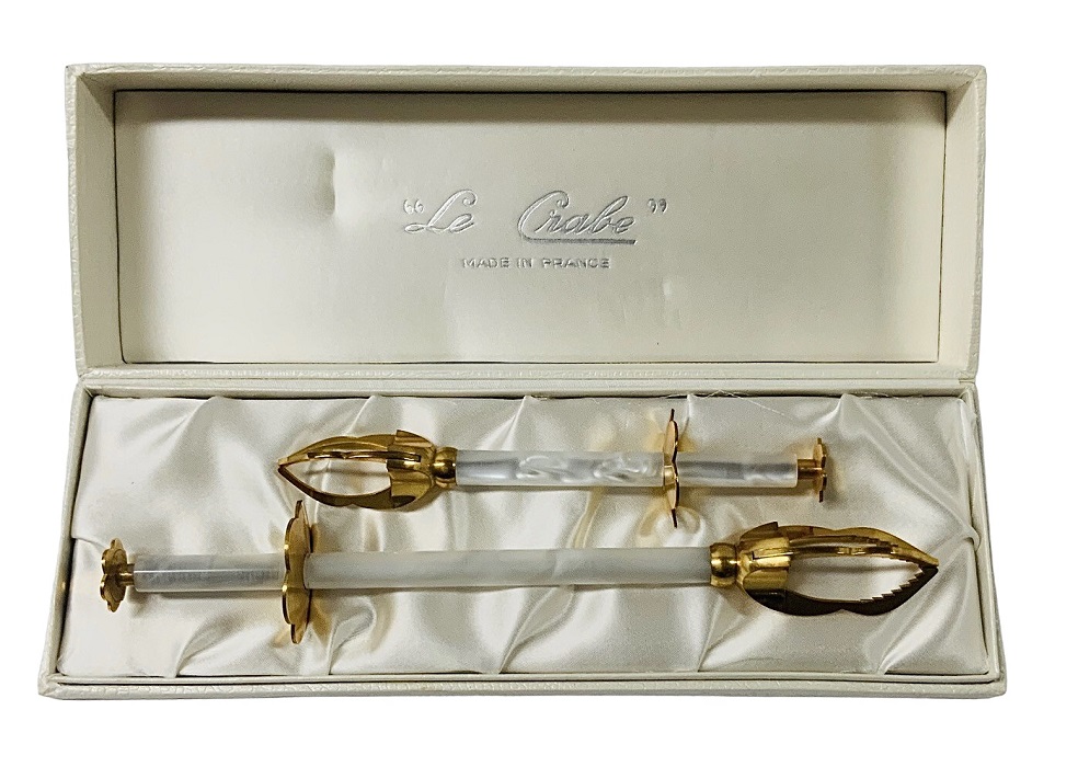 French Gilt Metal Sugar/Olive And Ice Cube Tongs