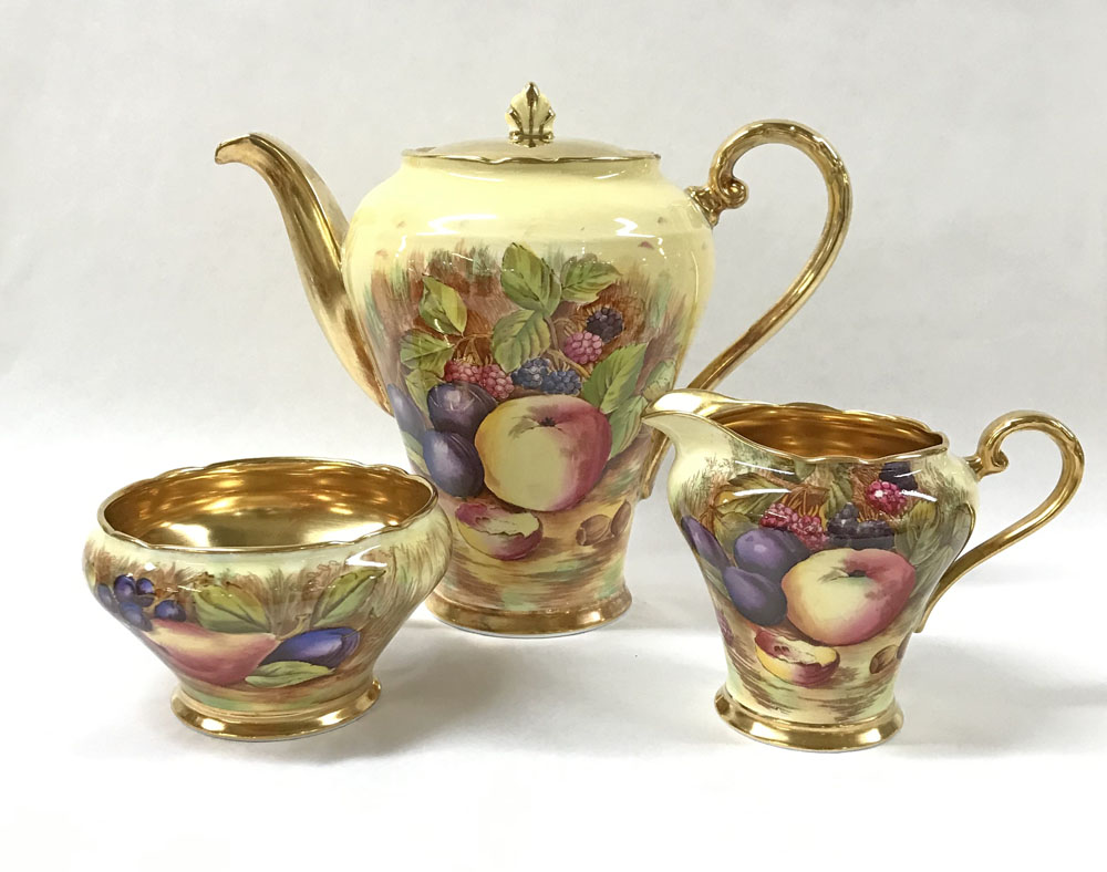 Aynsley Orchard Gold Coffee Set, Pattern # C746 | Cynthia Findlay