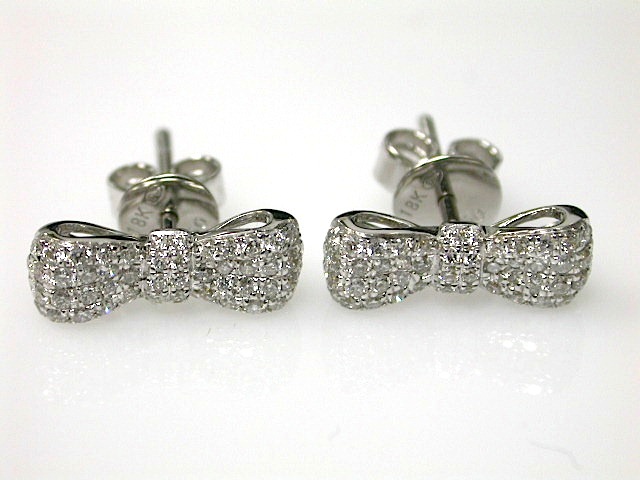 Diamond Bow Earrings