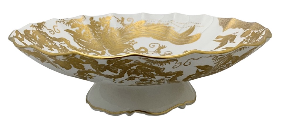 Gold Aves Marquis Bowl by Royal Crown Derby | Cynthia Findlay Fine