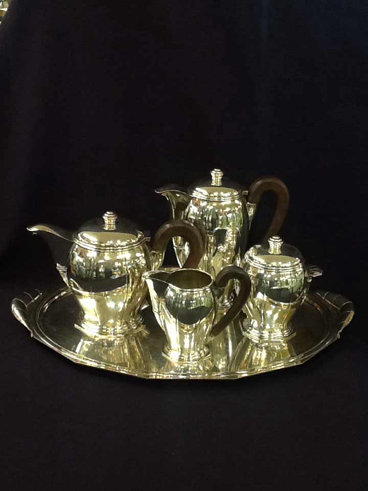 Art Deco Silverplate Tea Set On Tray