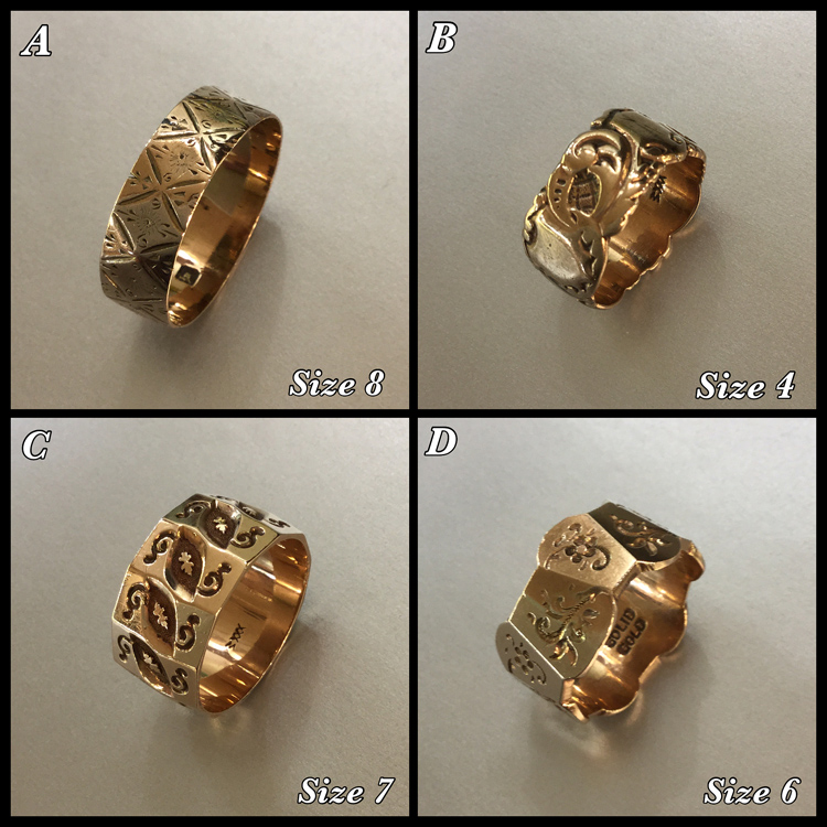 Victorian Cigar Band Rings