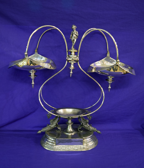 Victorian Sphinx Silver Plate Centrepiece