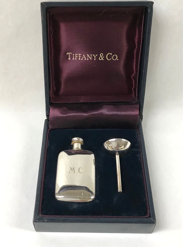 Vintage Tiffany & Co. Sterling Silver Perfume Flask And Funnel