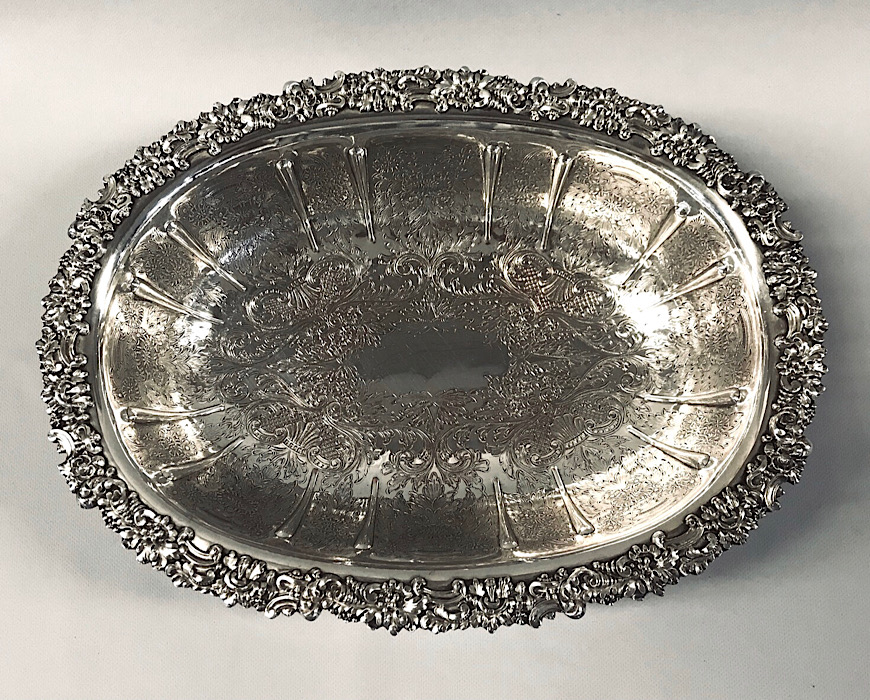 Hand Chased Barker Ellis Silver Plate Centrepiece Bowl Made In