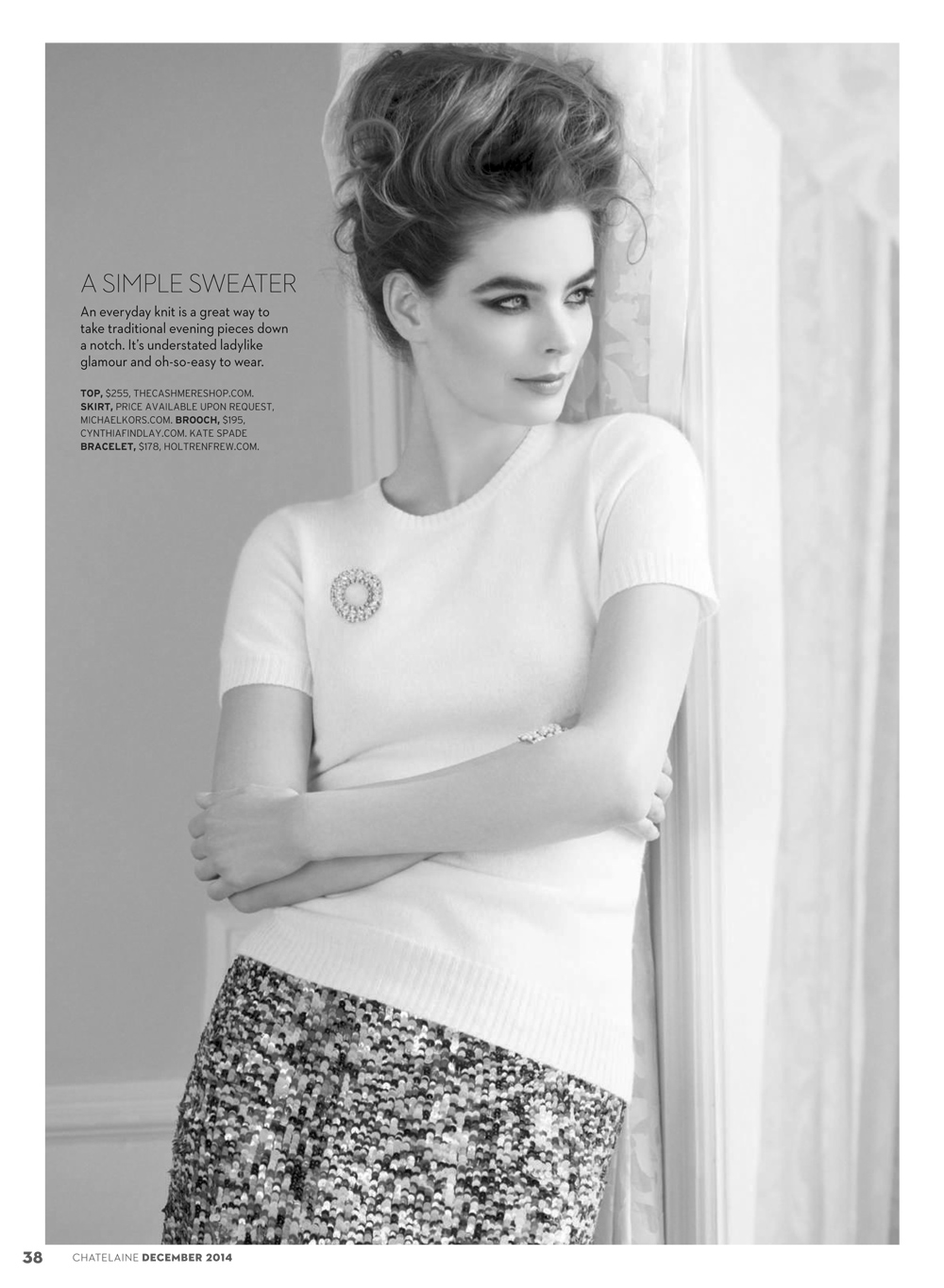 December Chatelaine, Lori Morris, Cynthia Findlay Jewellery