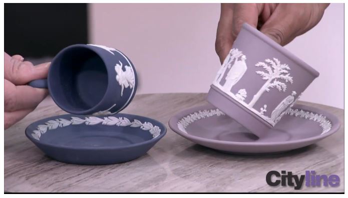 Vintage Wedgwood Jasperware, Cups and Saucers