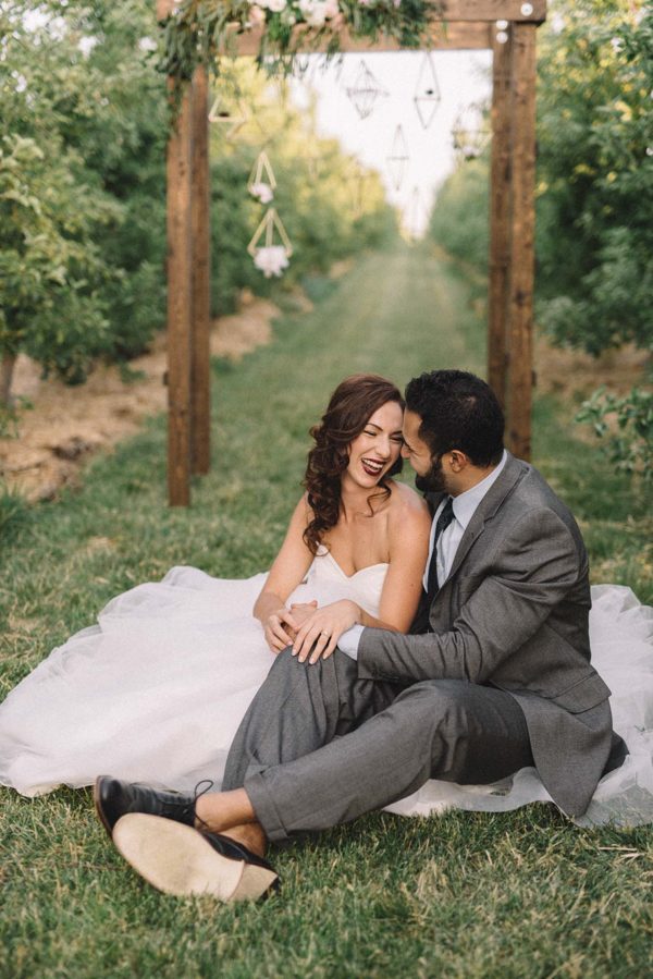 2016 - Find Your Geometric Wedding Inspiration In This Candlelit Elopement - Junebug Weddings August  Ring From Cynthia Findlay - Couple Pic