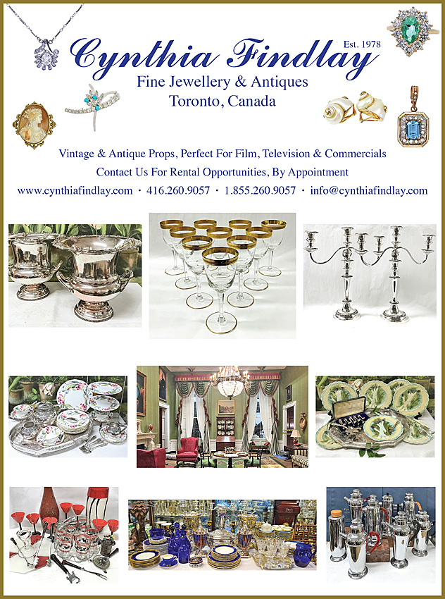 The Ontario Filmmaker Directory Ad For Cynthia Findlay Fine Jewellery & Antiques