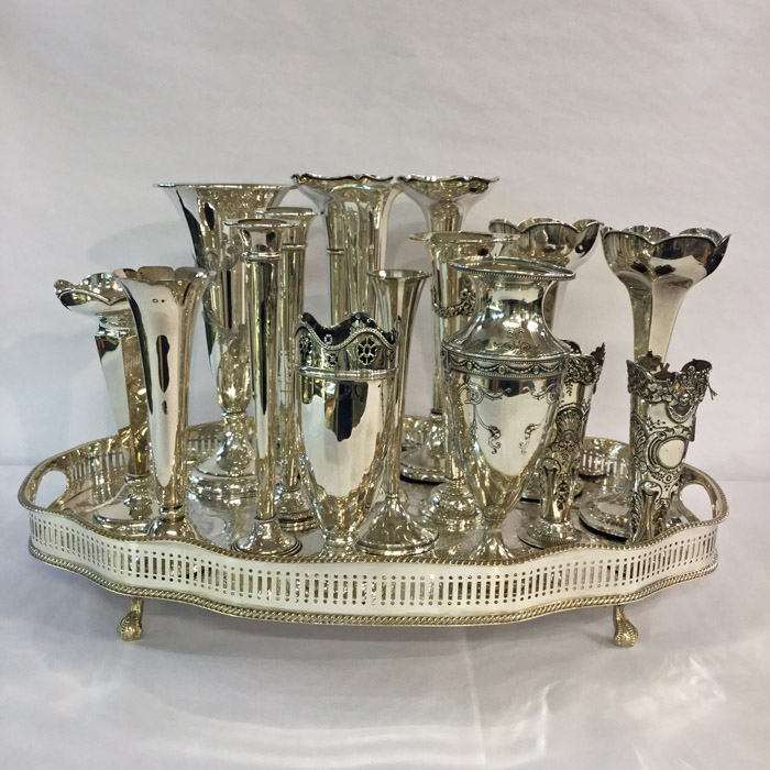 Assorted Silver Vases