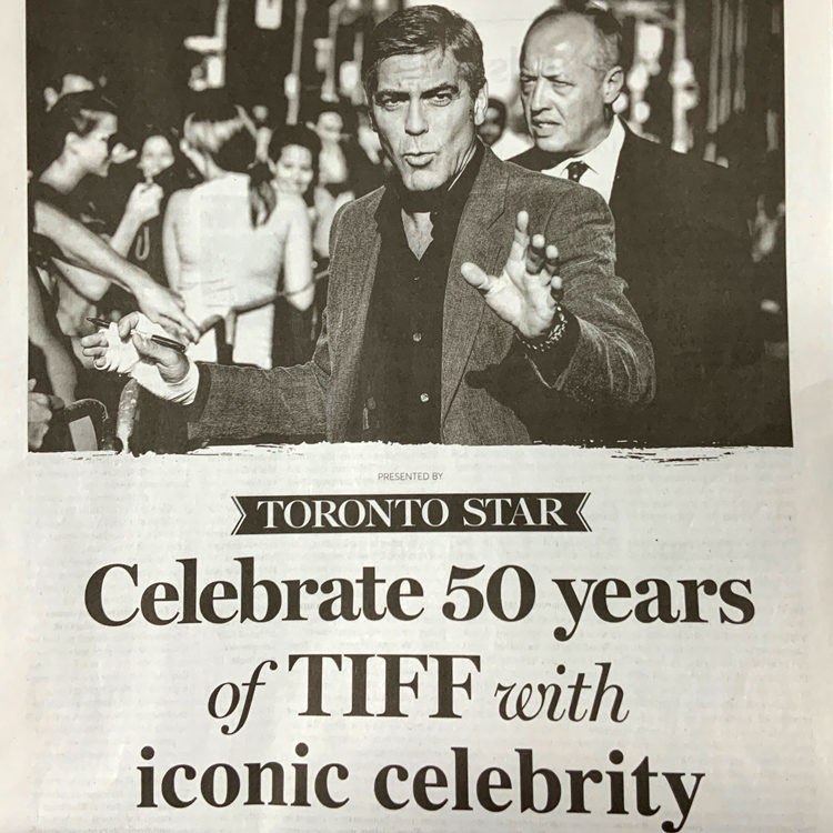 One of the special moments of George Clooney appearing at TIFF captured by the Toronto Star