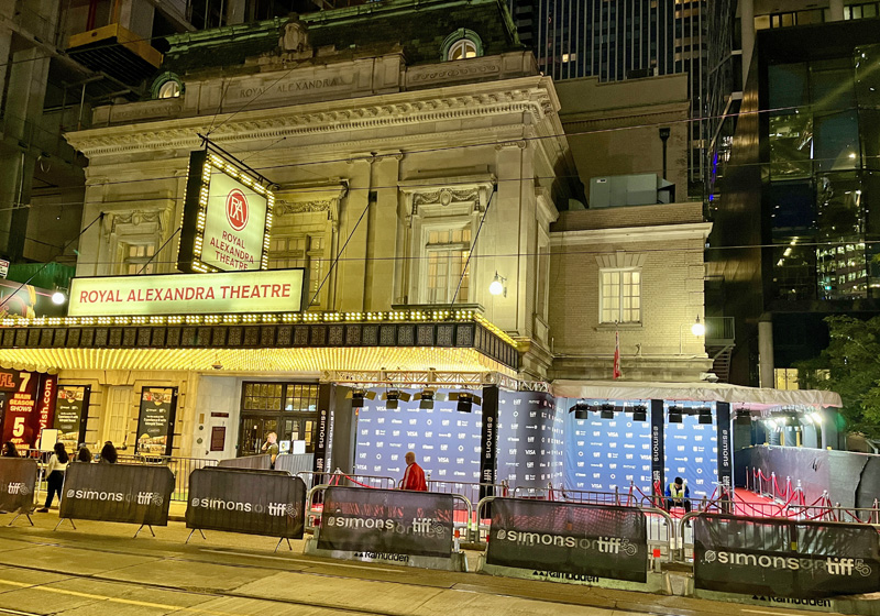Next door the Royal Alexandra Theatre rolls out the red carpet for TIFF 5oth Anniversary