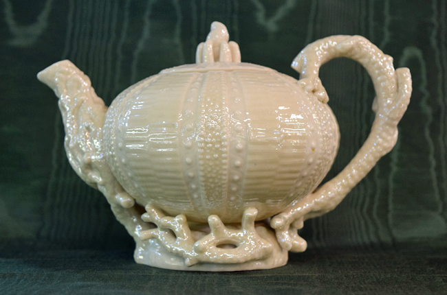 Belleek Echinus Pattern Teapot