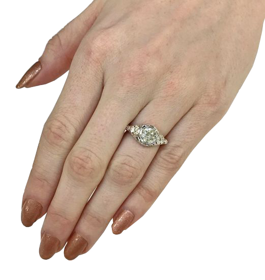 Edwardian Diamond Solitaire Engagement Ring