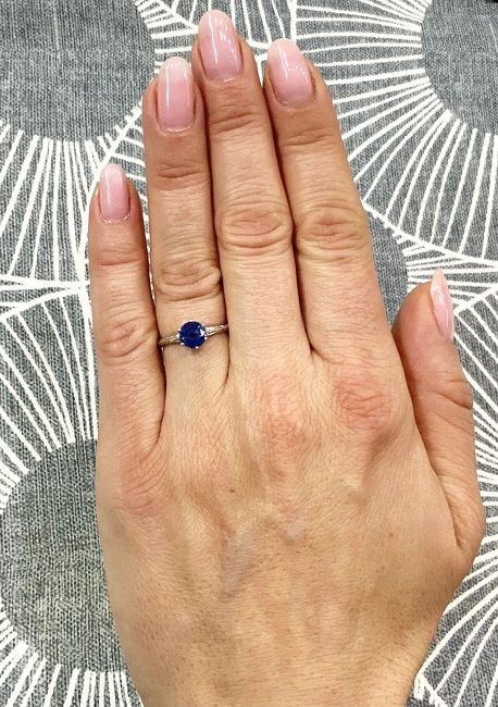 Edwardian Inspired Sapphire Solitaire Engagement Ring