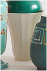 Keith Murray Wedgwood White Ceramic Vase and Mid-Century G. W.