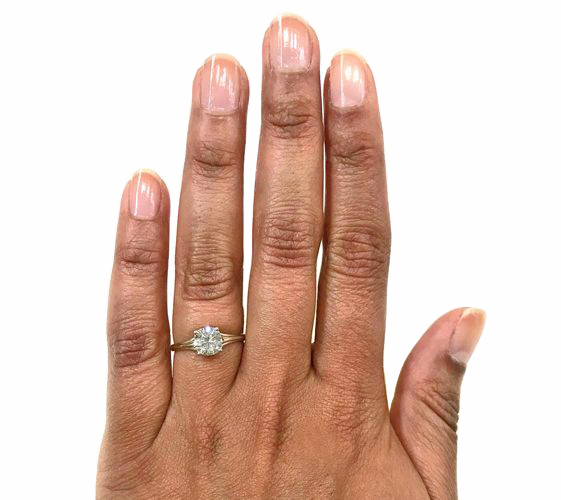 Vintage Diamond Solitaire Engagement Ring
