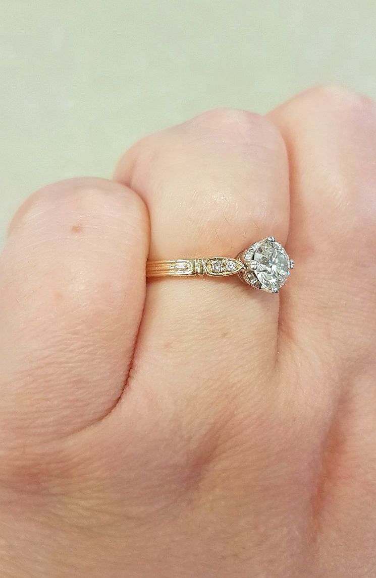 Romance - Vintage Diamond Engagement Ring Picture, Congratulations