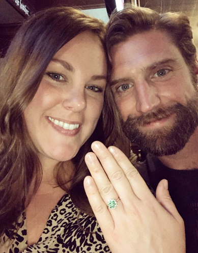 Romance - Newly Engaged Couple With Their Vintage Engagement Ring From Cynthia Findlay Fine Jewellery & Antiques, Congratulations