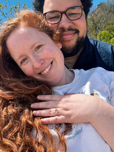Clive and Victoria's engagement ring picture as a couple, congratulations!
