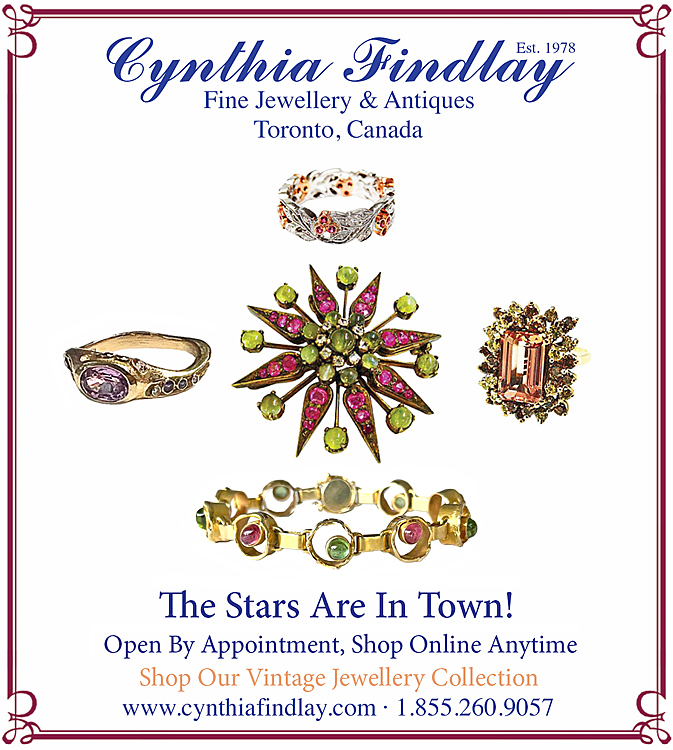 The Stars For TIFF Are In Town, Ad For Toronto Star From Cynthia Findlay Fine Jewellery & Antiques