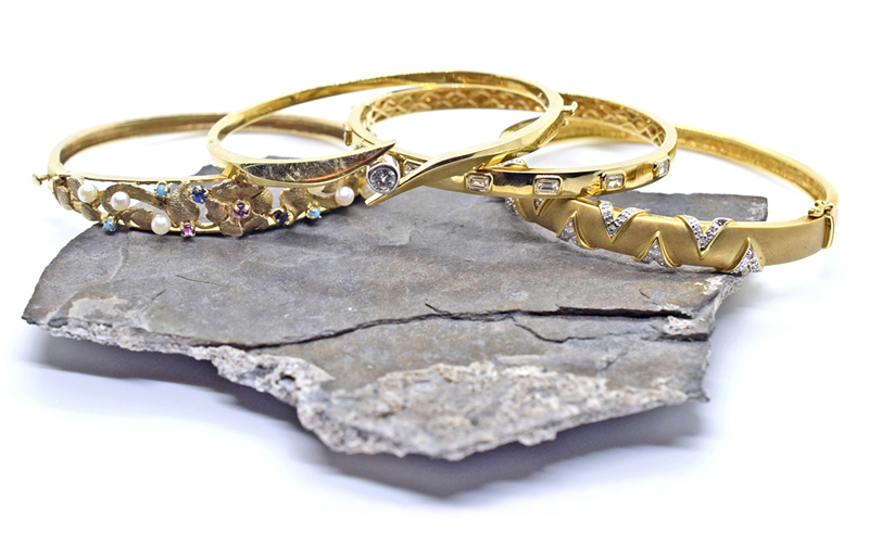 Vintage Estate Antique Gold Bangle Bracelets