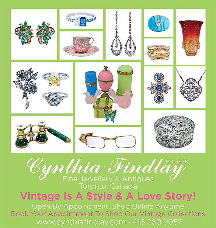 Cynthia Findlay Fine Jewellery & Antiques spring Mother's Day ad in Post City Magazine