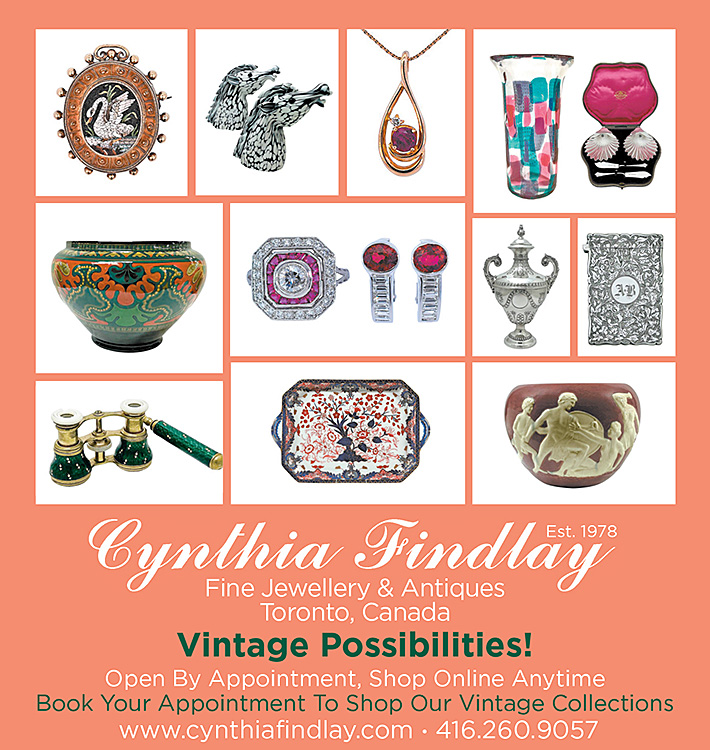 Vintage Possibilities – Post City Magazine, Summer, Cynthia Findlay Fine Jewellery & Antiques Ad