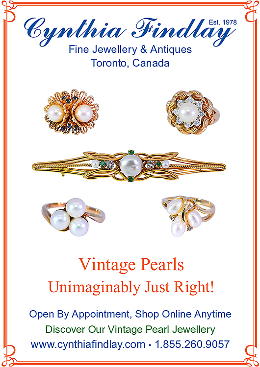 Vintage Pearl: Unimaginably Just Right ran in The Globe And Mail from Cynthia Findlay Fine Jewellery & Antiques
