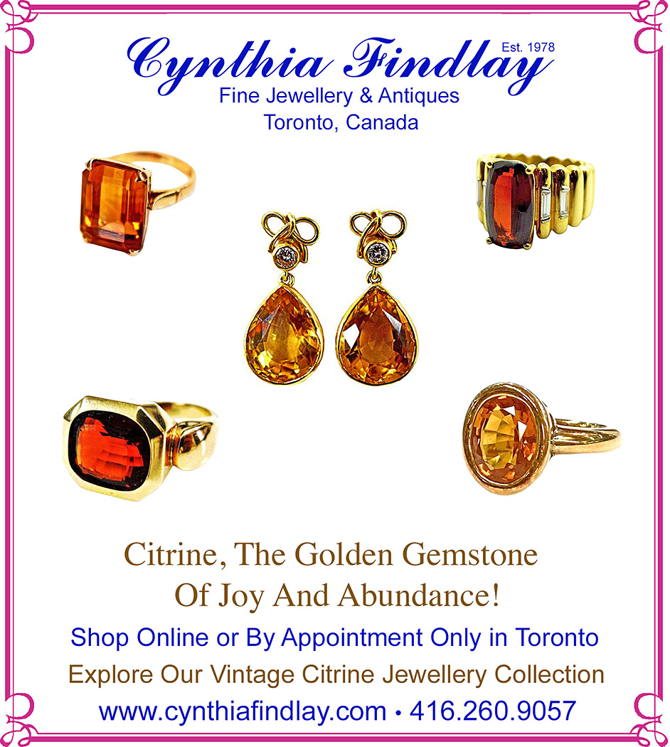 Vintage citrine jewellery ad