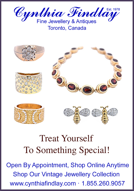 Treat Yourself To Something Special, Shop Our Vintage Jewelry Collection, Featured In The Globe And Mail From Cynthia Findlay Fine Jewellery & Antiques