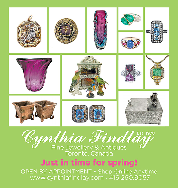 Just in time for spring. Vintage jewelry and decor ad for Post City Magazine.