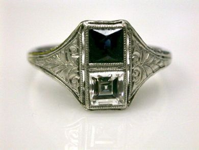 Toi et Moi Art Deco Ring