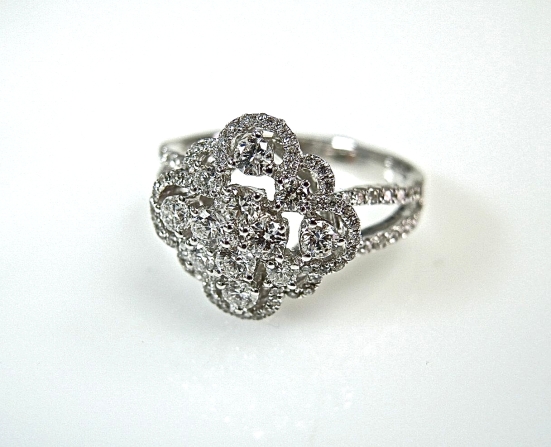Diamond Floral Cluster Ring
